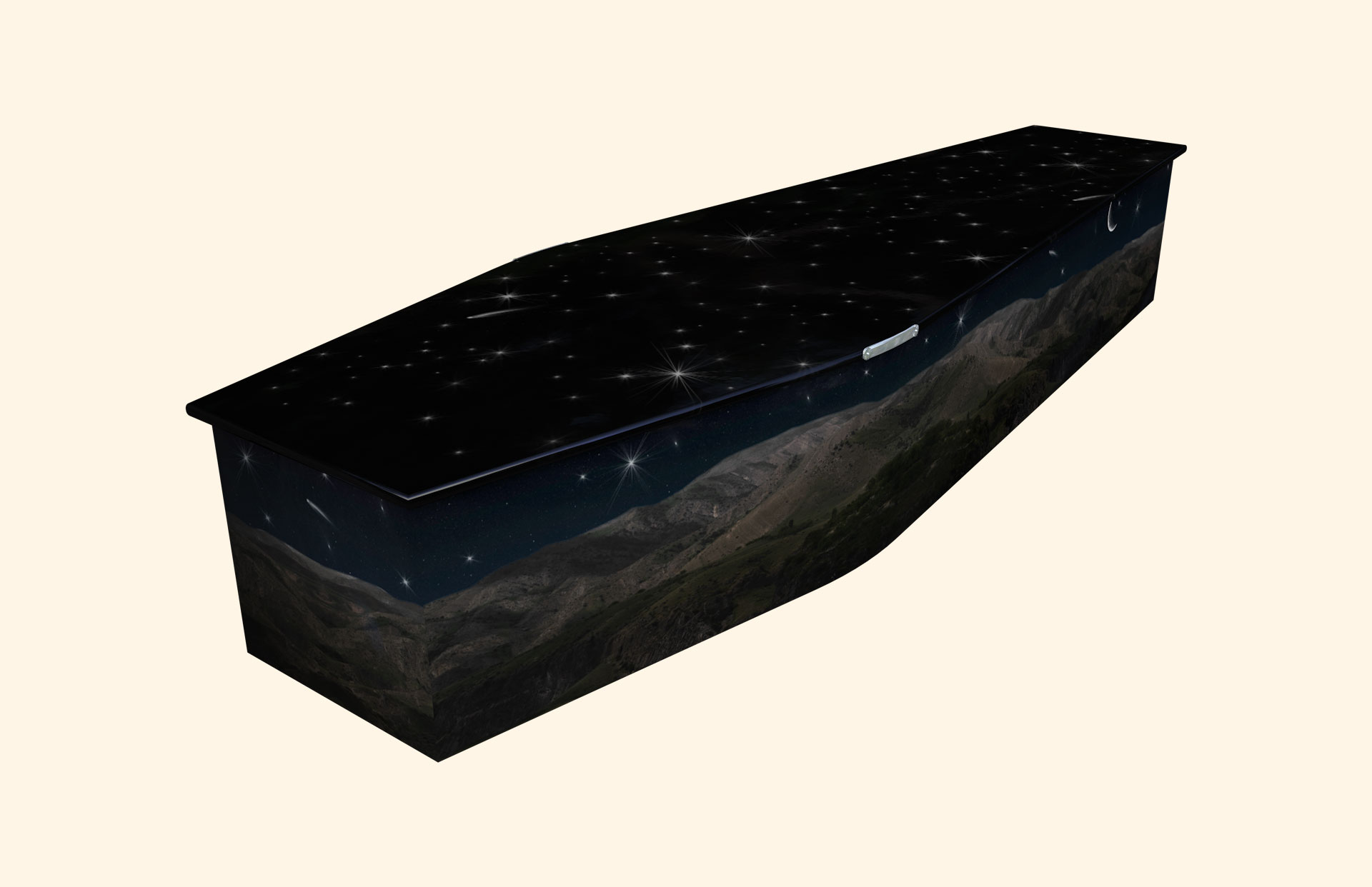 Sky at Night design on a traditional coffin